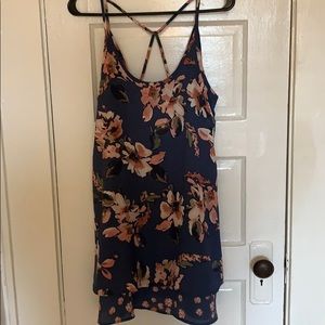 Navy flowered dress
